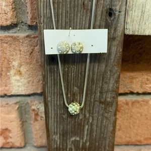 R. H. Macy’s, Earring/Necklace Set. Sterling Silver and CZ. FREE SHIPPING